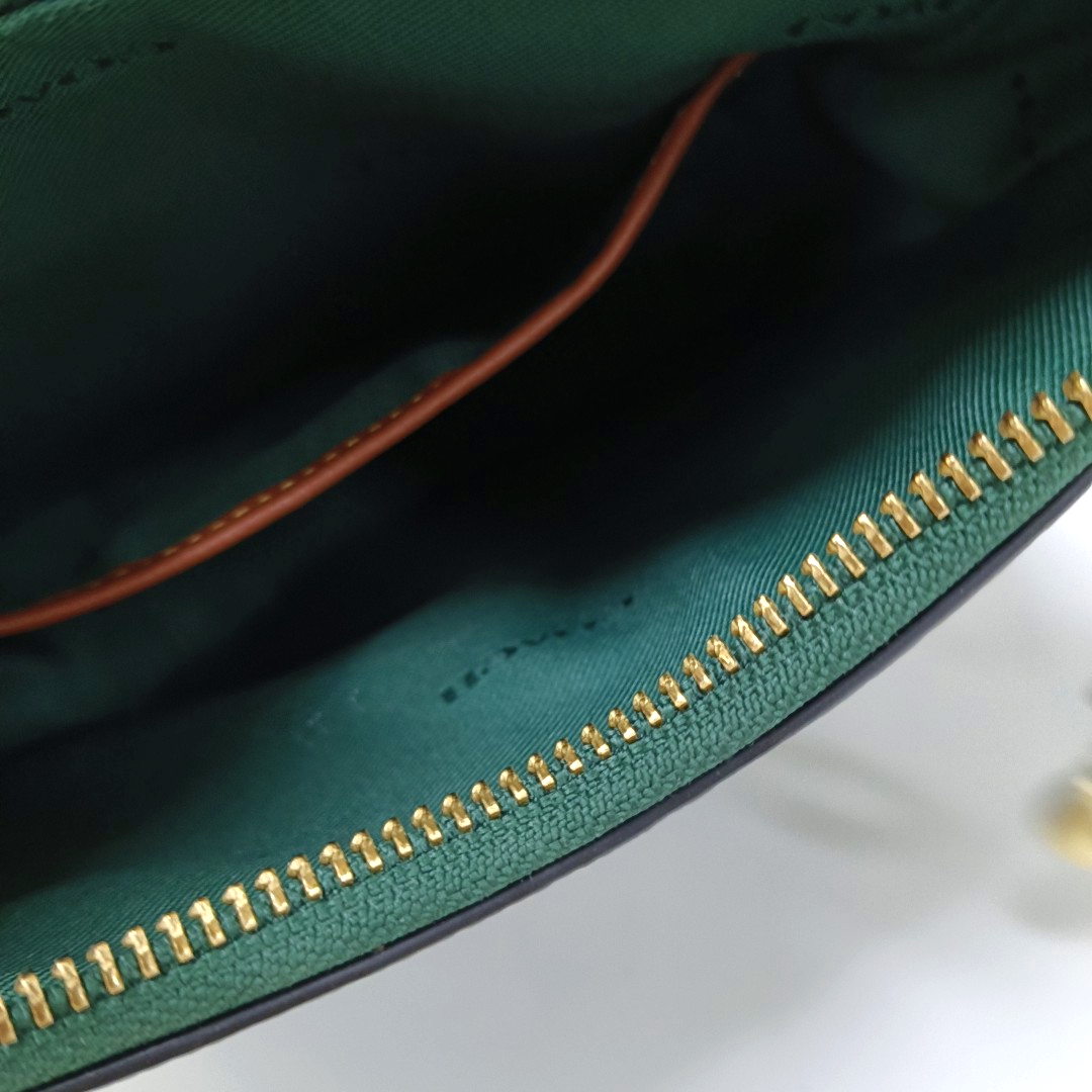 COACH Green Leather Crossbody Single Shoulder Bag Golden hardware Removable shoulder strap-(SKU)-928495237
