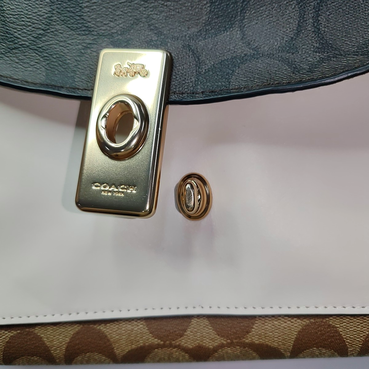 COACH Multicolor Coated Canvas La Vieille Russie Single Shoulder Bag Crossbody Bag Golden hardware-(SKU)-937763825