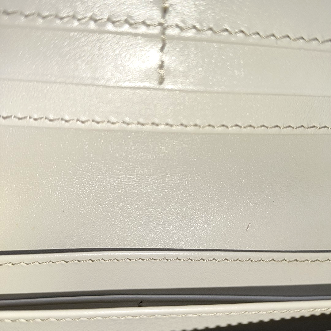 BURBERRY Langley Gray Cowhide Embossed Wallet Golden hardware-(SKU)-14390190