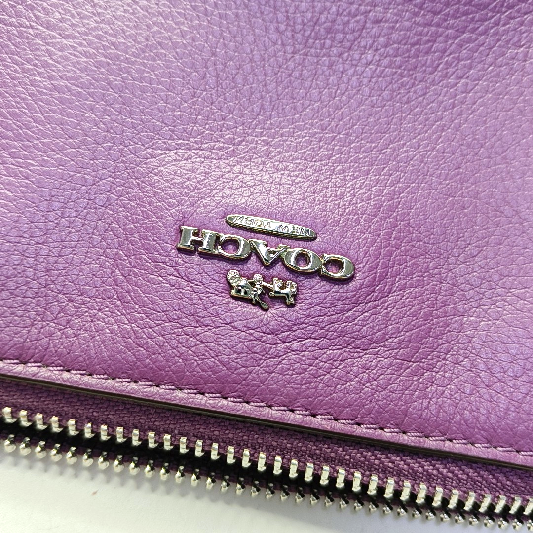 COACH NOLITA Purple Leather Carriage Shoulder Bag Tote Bag Silver Hardware-(SKU)-951333316