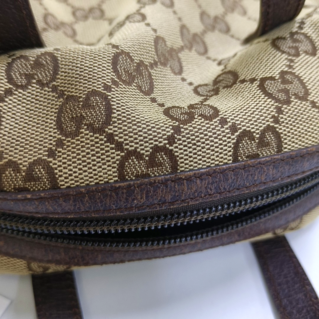 GUCCI Brown Canvas Monogrammed Tote Bag Golden hardware-(SKU)-946191462