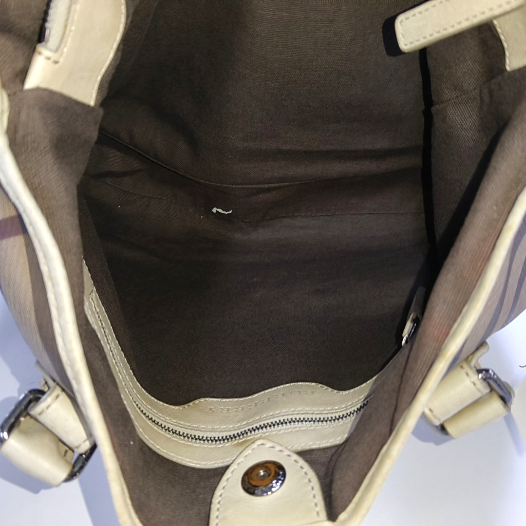 BURBERRY Tote bag Grey Coated Canvas Military Horse Pattern Shoulder Bag Ruthenium color hardware shoulder straps-(SKU)-958927473