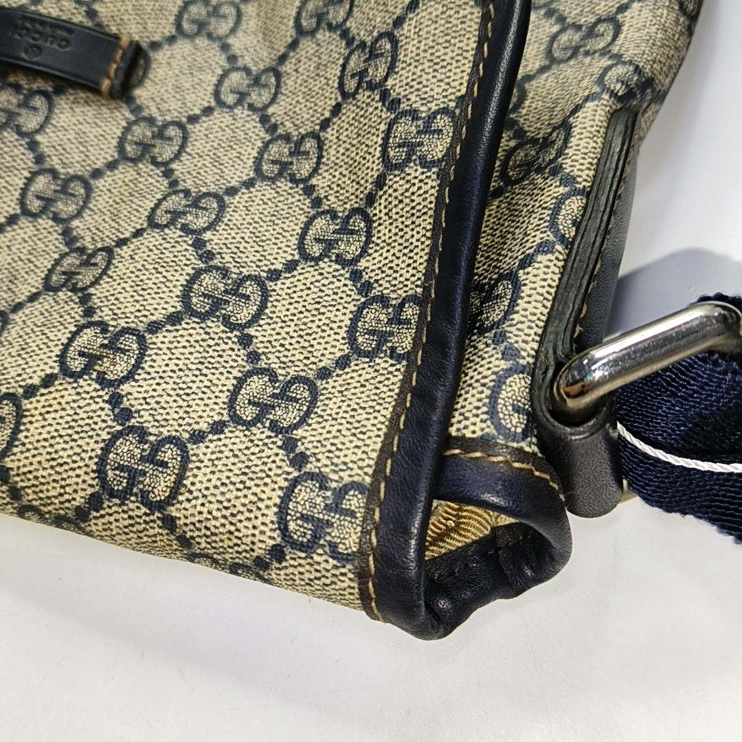 GUCCI Ebony Coated Canvas Monogram Shoulder Tote Crossbody Silver Hardware-(SKU)-951962908