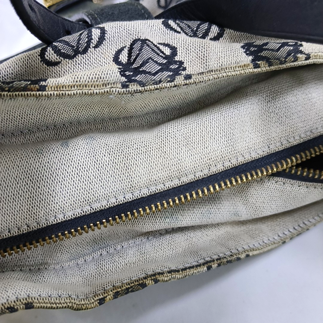 LOEWE Tote bag Grey Canvas Monogram Single Shoulder Bag Golden hardware-(SKU)-954726102