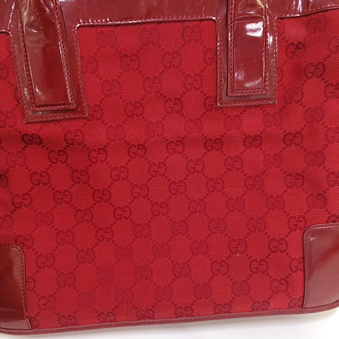 GUCCI Red fabric old flower handbag, single shoulder bag Golden hardware-(SKU)-960504156