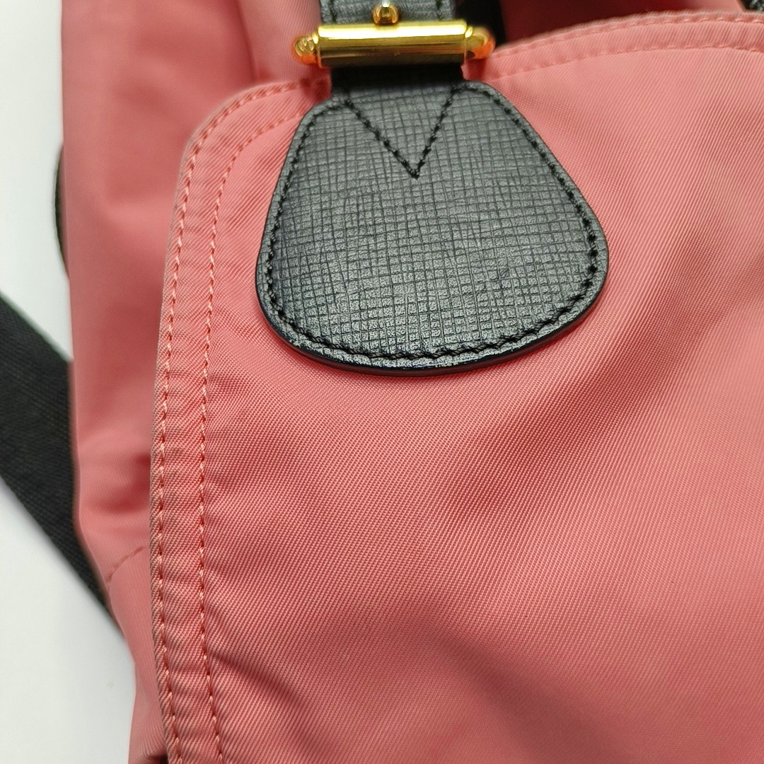 BURBERRY The Rucksack Medium size Pink Nylon Backpack Golden hardware-(SKU)-955860054