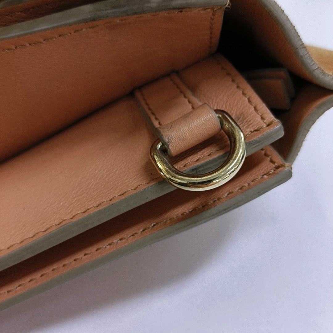 Chloé Faye Medium size Orange Suede Leather Single Shoulder Bag Golden hardware Removable shoulder strap-(SKU)-950948010
