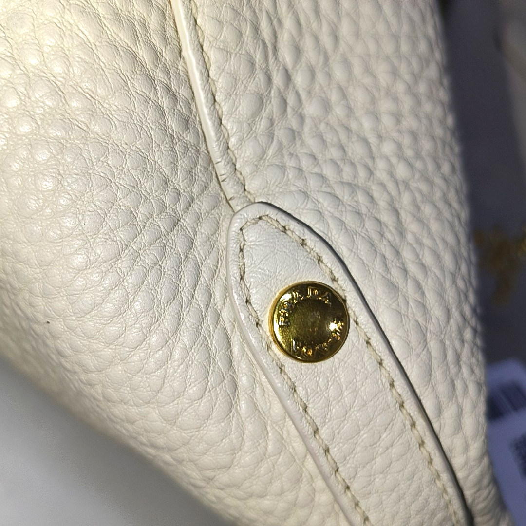 PRADA Tote bag White Cowhide Single Shoulder Handbag Crossbody Bag Golden hardware Removable shoulder strap-(SKU)-942033423