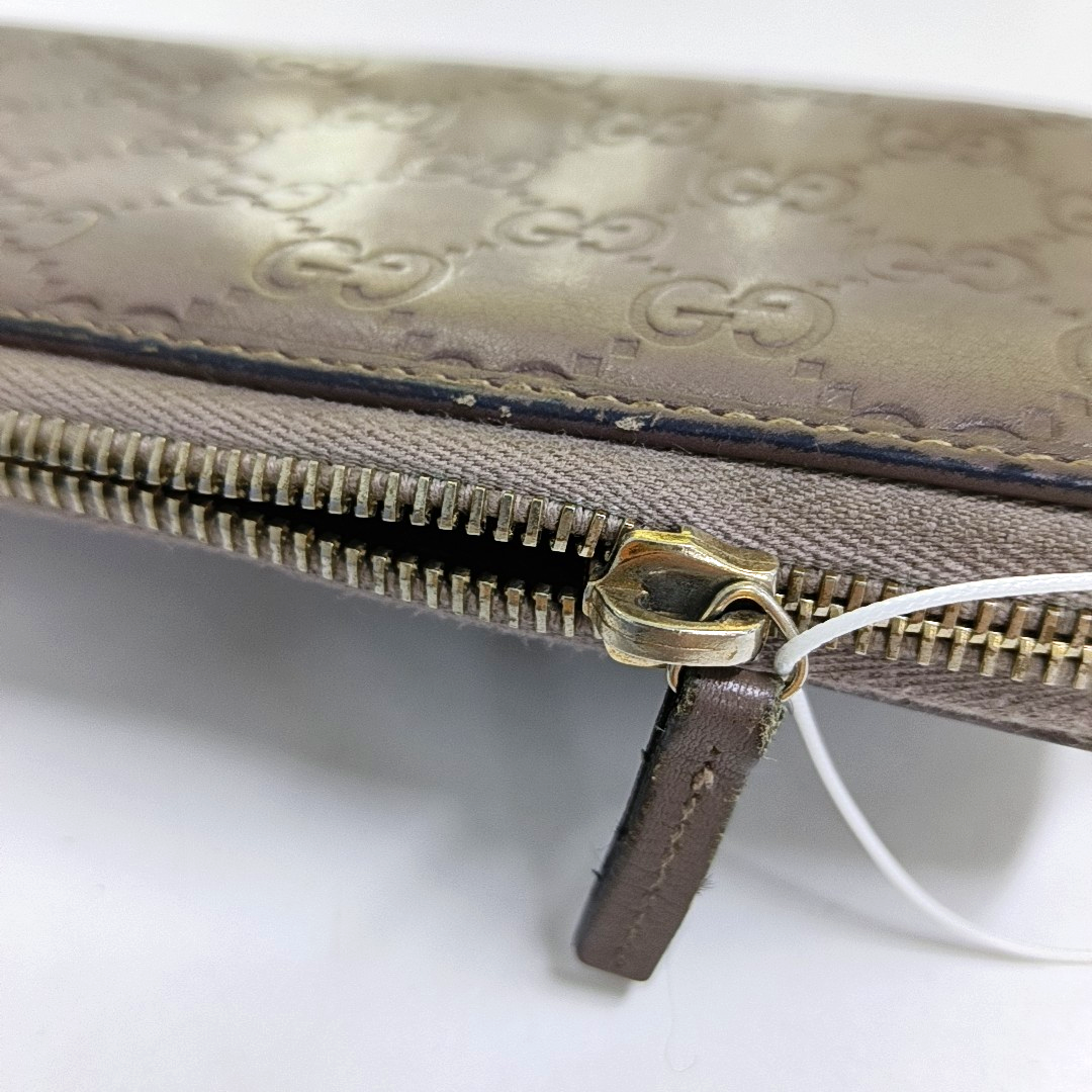GUCCI Mayfair Purple Cowhide Monogram Embossed Wallet Golden hardware-(SKU)-957633633