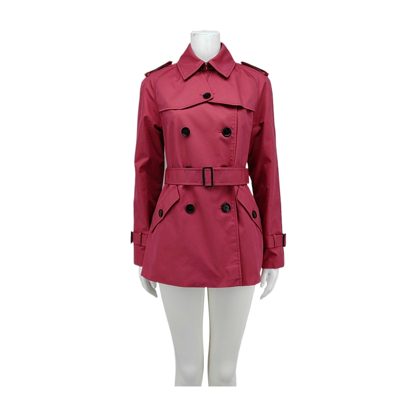 COACH XXScode Spring Autumn Pink Cotton Women's Medium Length Trench Coat-(SKU)-942014612