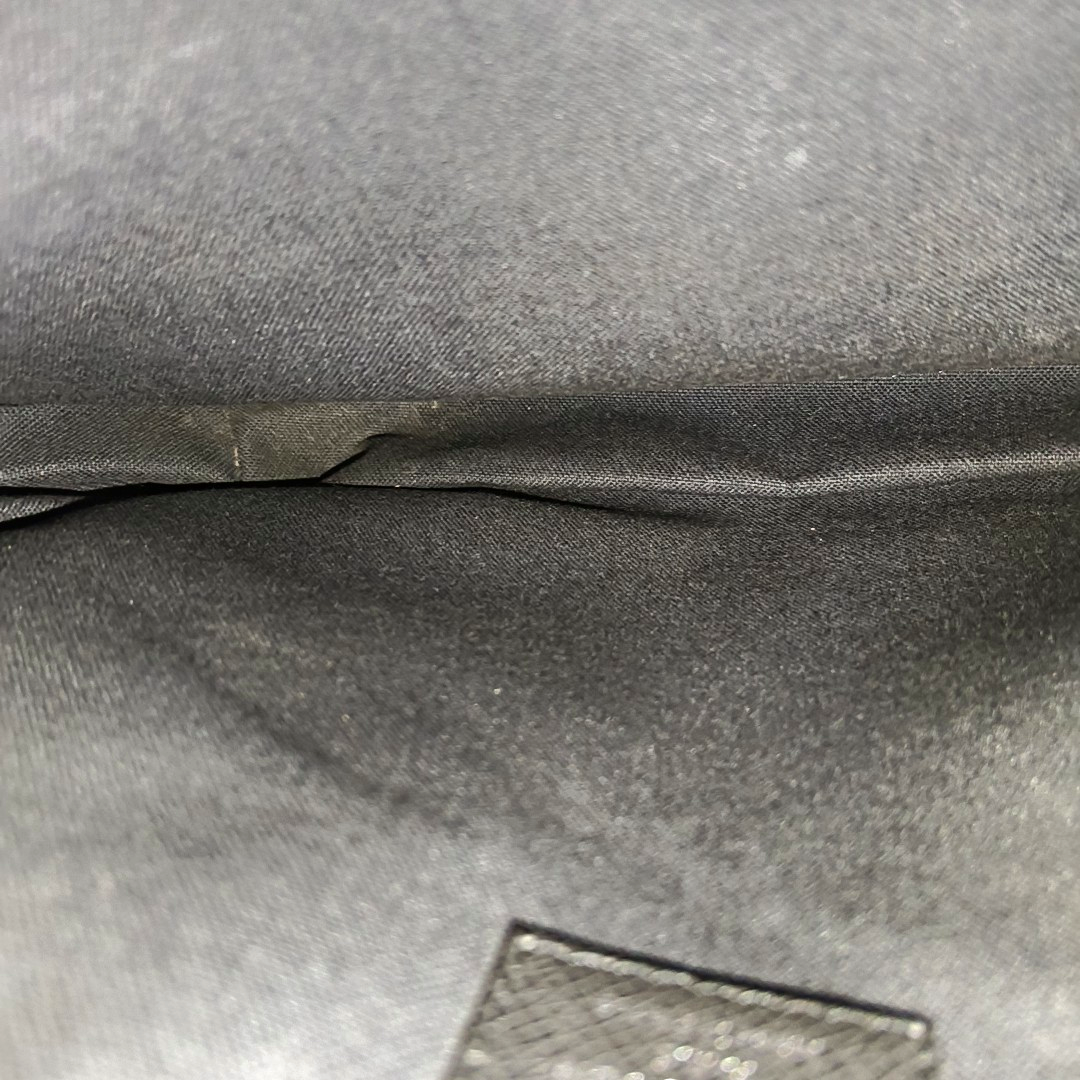 LOUIS VUITTON Black Cowhide Single Shoulder Bag Crossbody Bag Silver Hardware-(SKU)-939481514