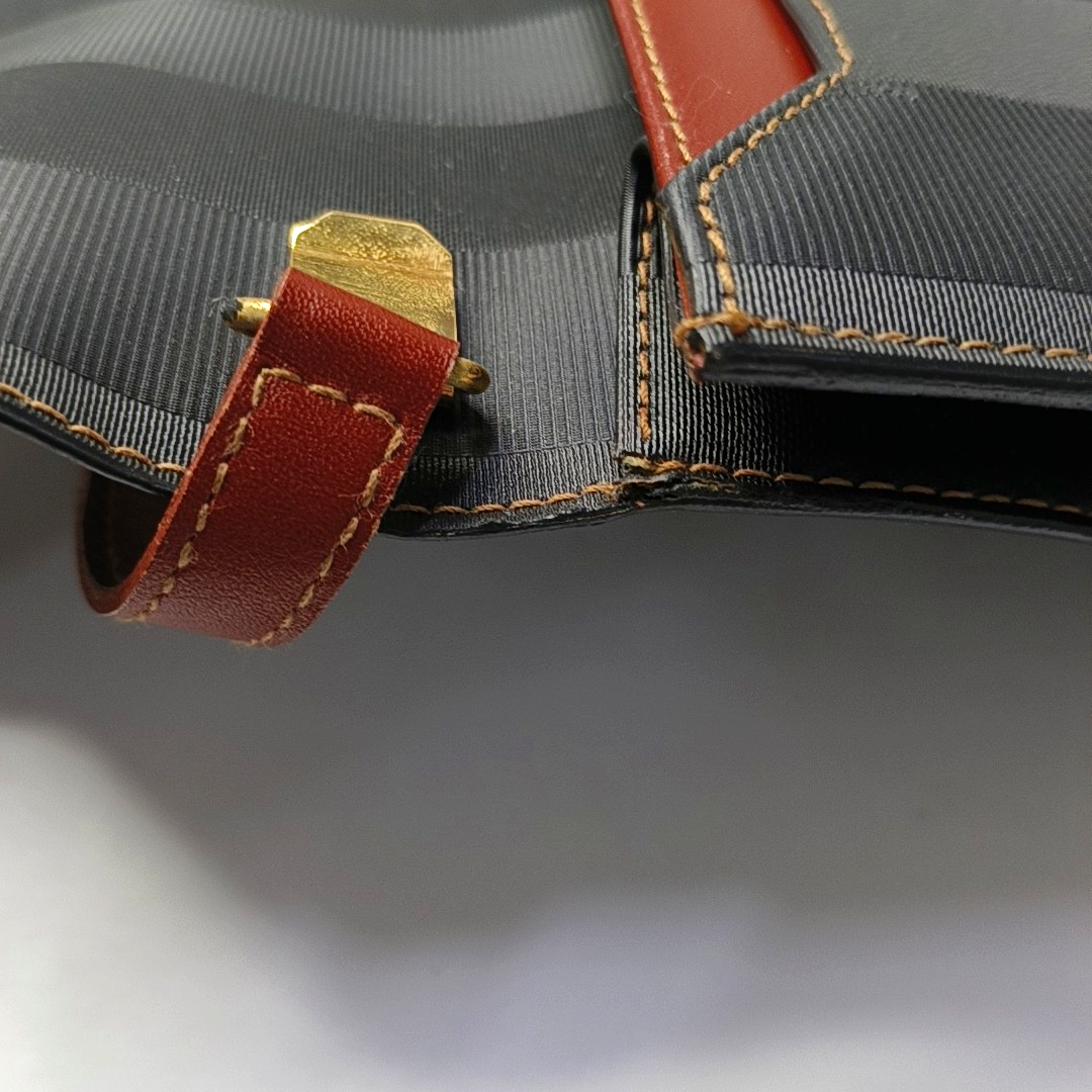 FENDI Patchwork Coated Canvas Single Shoulder Bag Golden Silver Hardware Vintage model-(SKU)-946864365