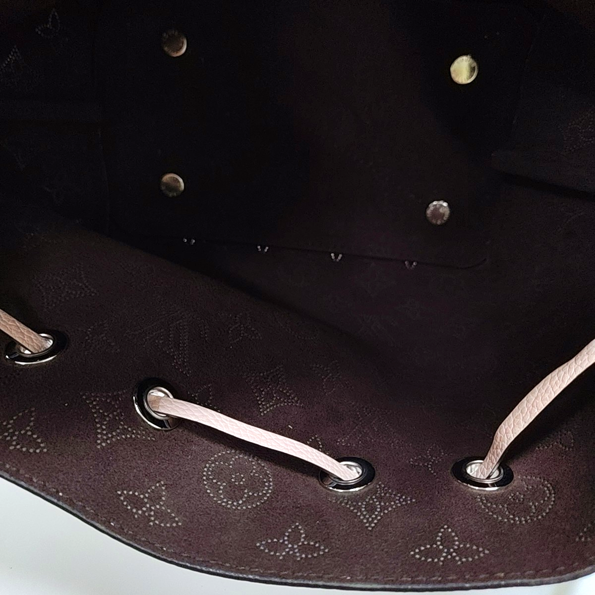 LOUIS VUITTON BELLA Pink Calfskin Monogram Woven Shoulder Bag Tote Crossbody Bag with Detachable Strap and Two Pouches-(SKU)-963123762