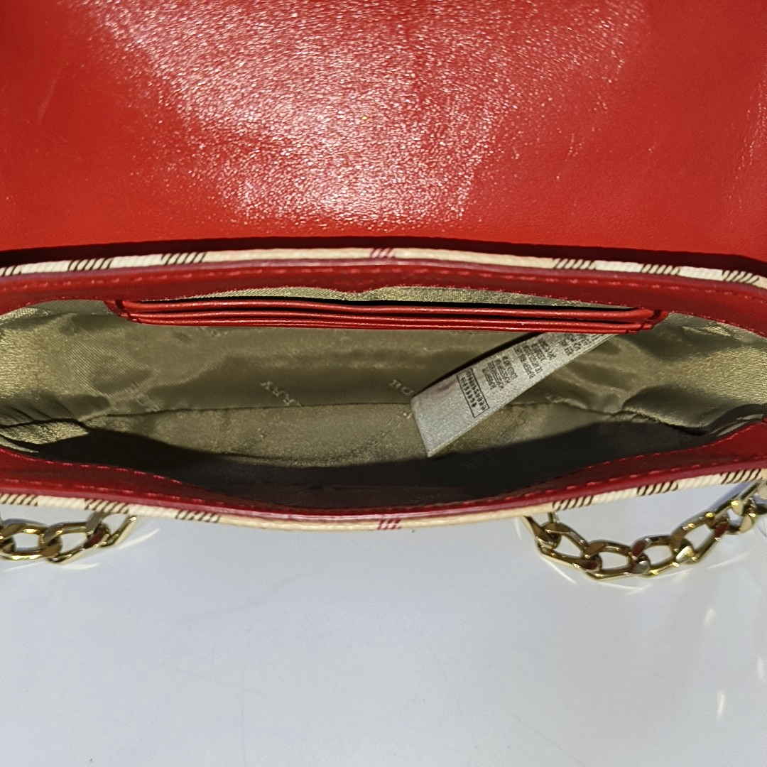 BURBERRY Maydown Khaki Coated Canvas Warhorse Plaid Crossbody Shoulder Bag Golden hardware-(SKU)-940909865