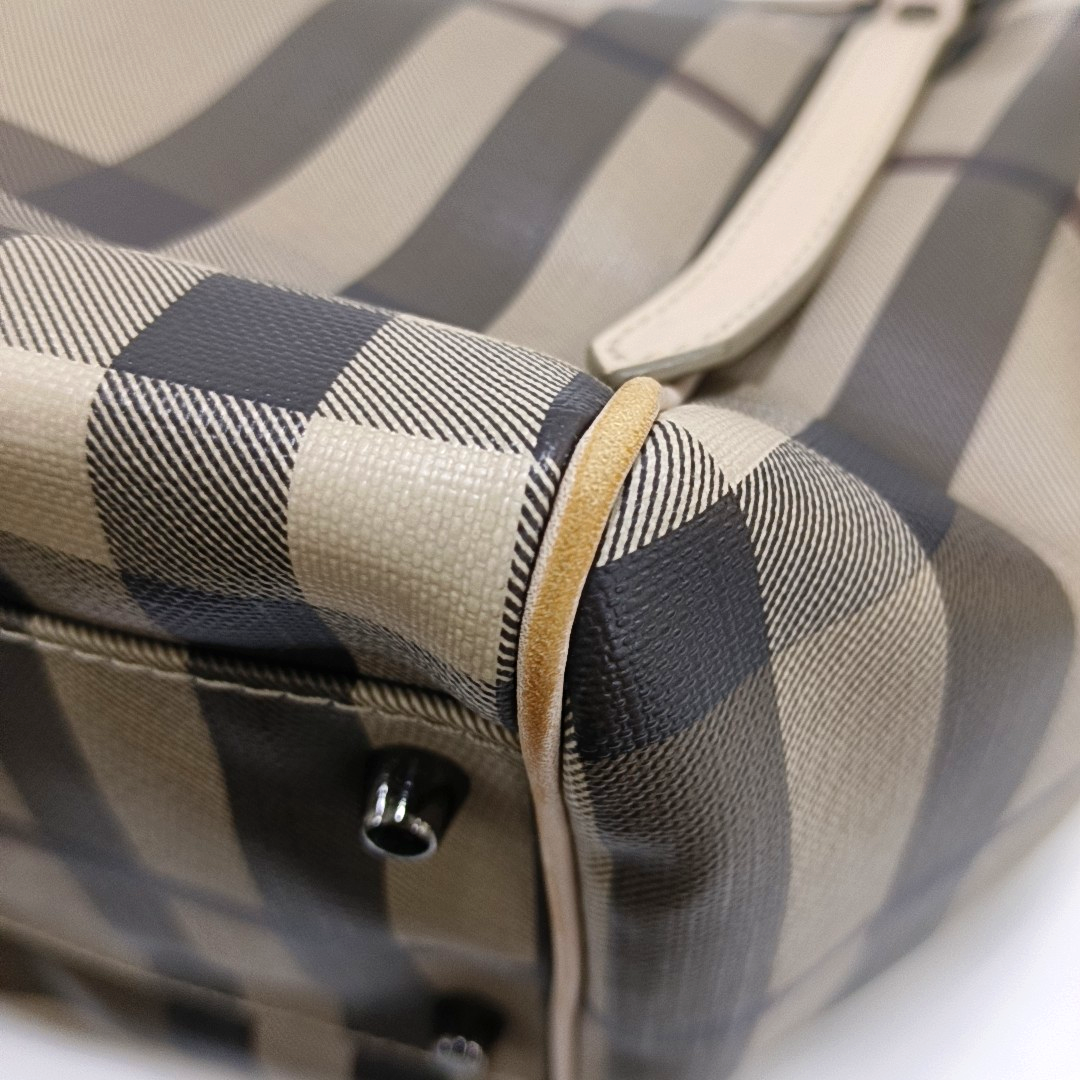 BURBERRY Canterbury Elephant Gray Coated Canvas Single Shoulder Bag Handbag Black hardware Sub-bag-(SKU)-952268685