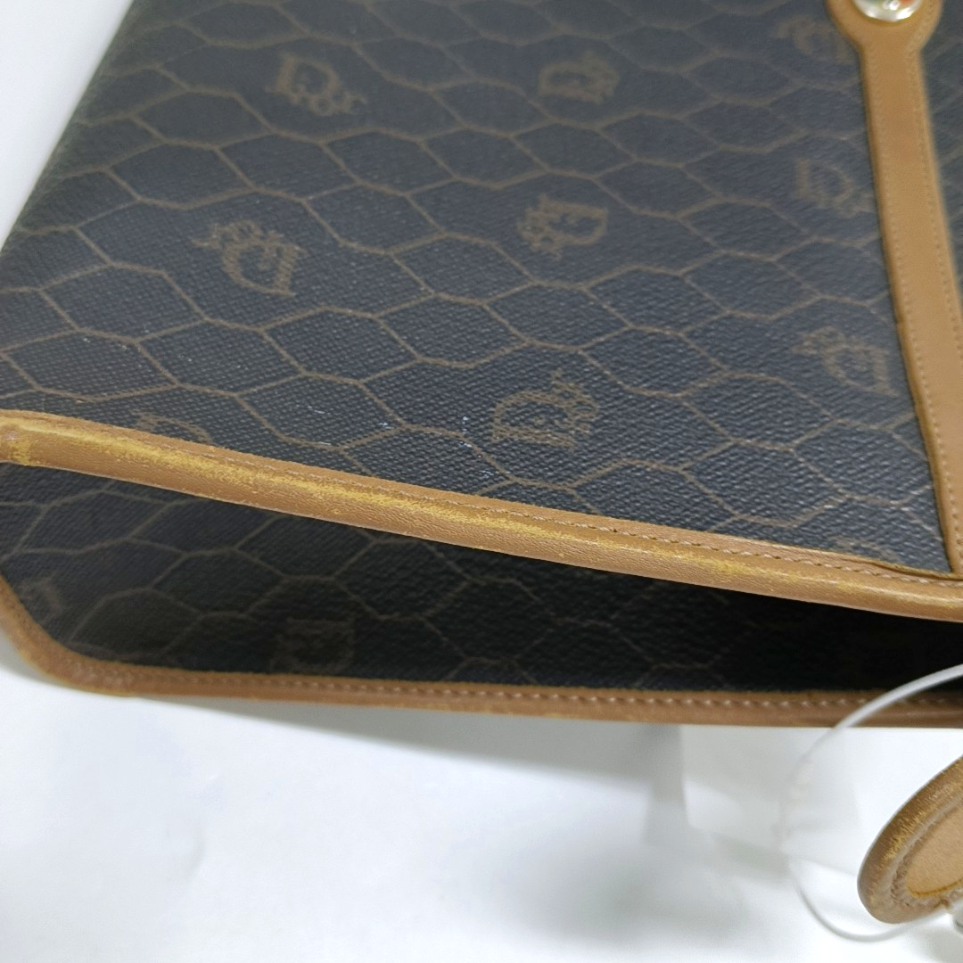 DIOR Black Coated Canvas Printed Handbag Golden hardware-(SKU)-957963351