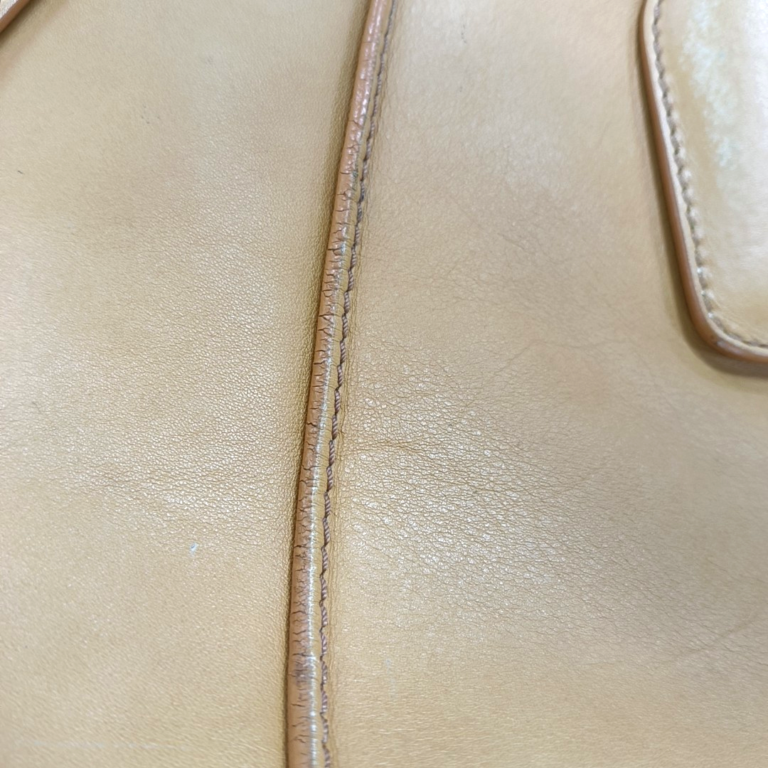 TOD'S D-Styling Ginger Yellow Leather Single Shoulder Tote Bag Silver Hardware Removable shoulder strap-(SKU)-929917405