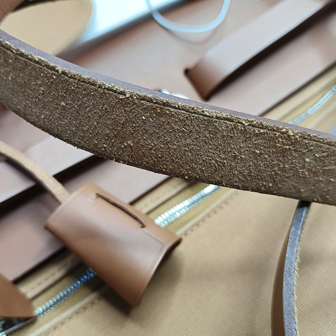 HERMÈS Herbag 31 Magnolia Pink Canvas Shoulder Bag, Tote, and Crossbody with Silver Hardware Z, Detachable Strap-(SKU)-968659072