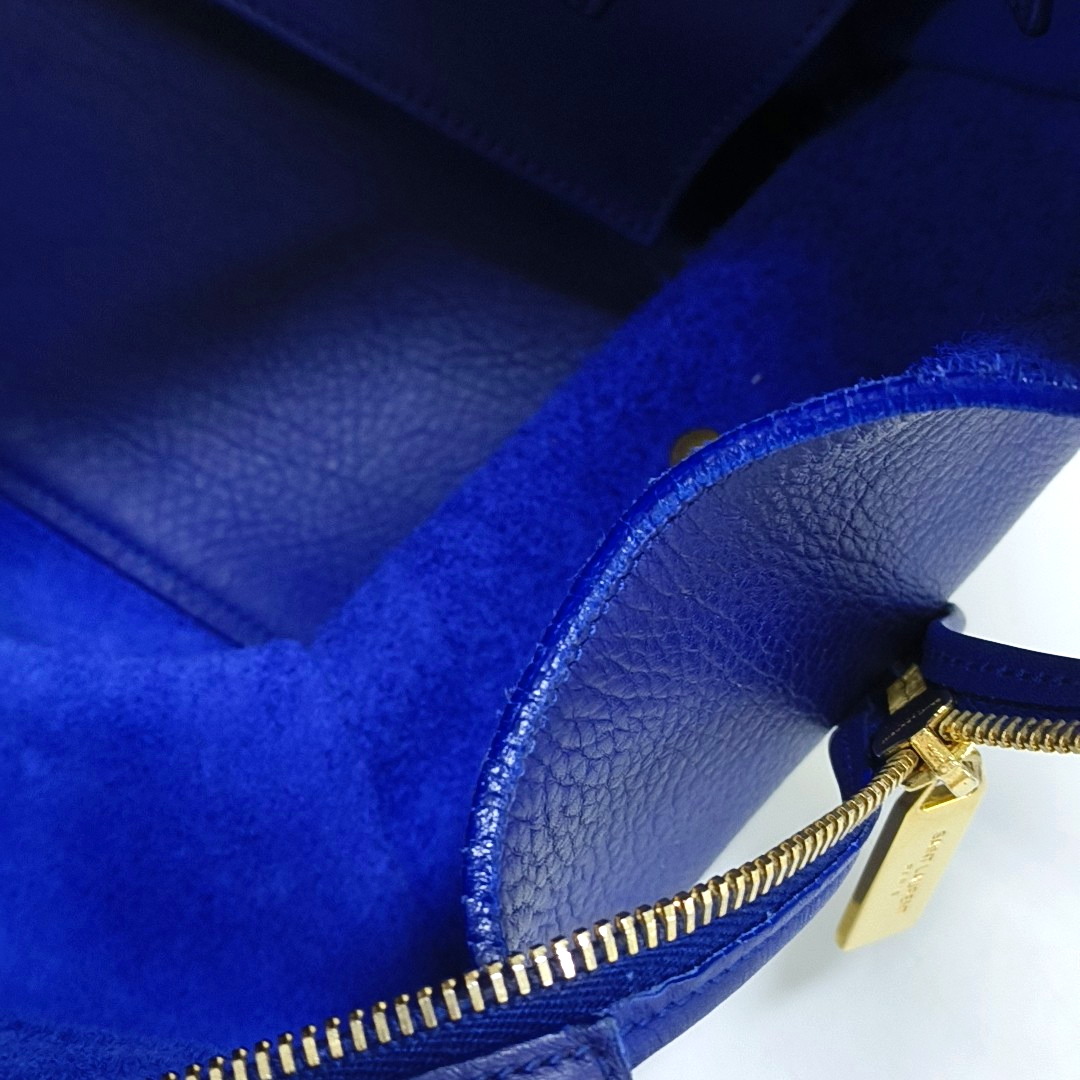 YSL CHYC Y LIGNE Medium size Dark Blue Leather Handbag Golden hardware-(SKU)-955766703