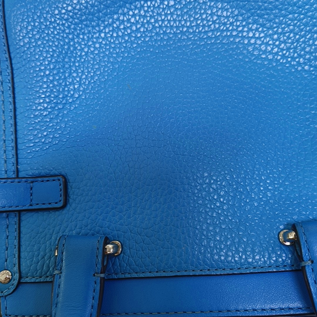 COACH SWAGGER Blue Cowhide Single Shoulder Bag Sling Bag Tote Silver Hardware Removable shoulder strap-(SKU)-940539626