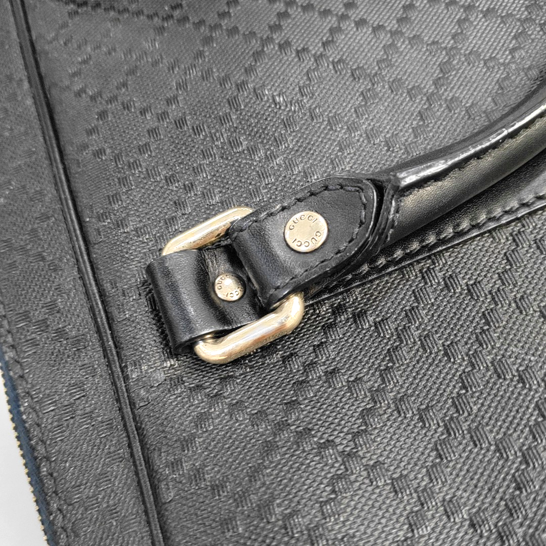 GUCCI GG Imprime Black cowhide tote bag Silver Hardware-(SKU)-950646156
