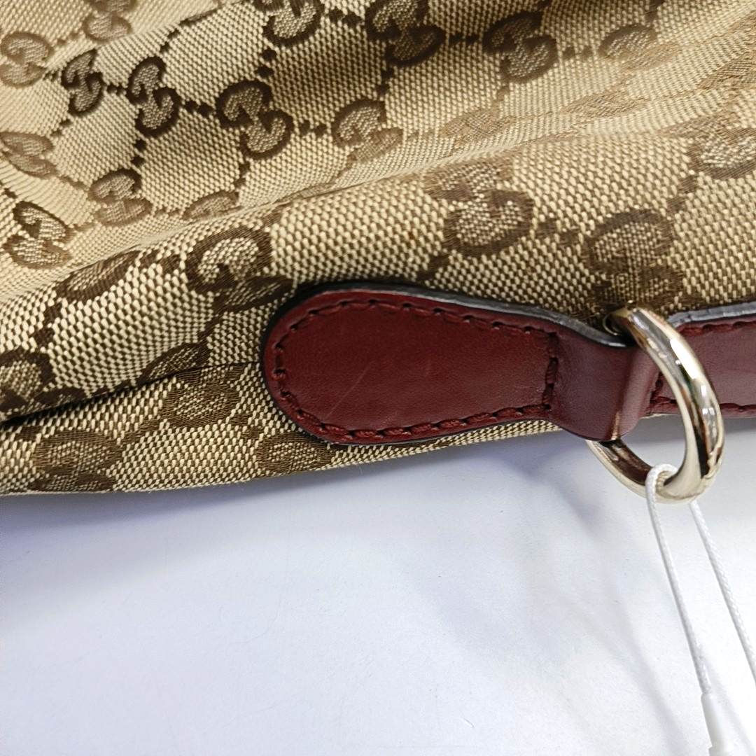 GUCCI Sukey Brown Canvas Old Flower Single Shoulder Bag Tote Bag Crossbody Bag Golden hardware-(SKU)-950557602