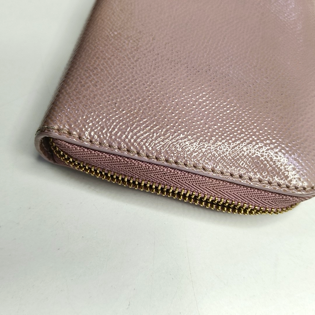 BURBERRY Light Pink Calf Leather Wallet Golden hardware-(SKU)-953079132