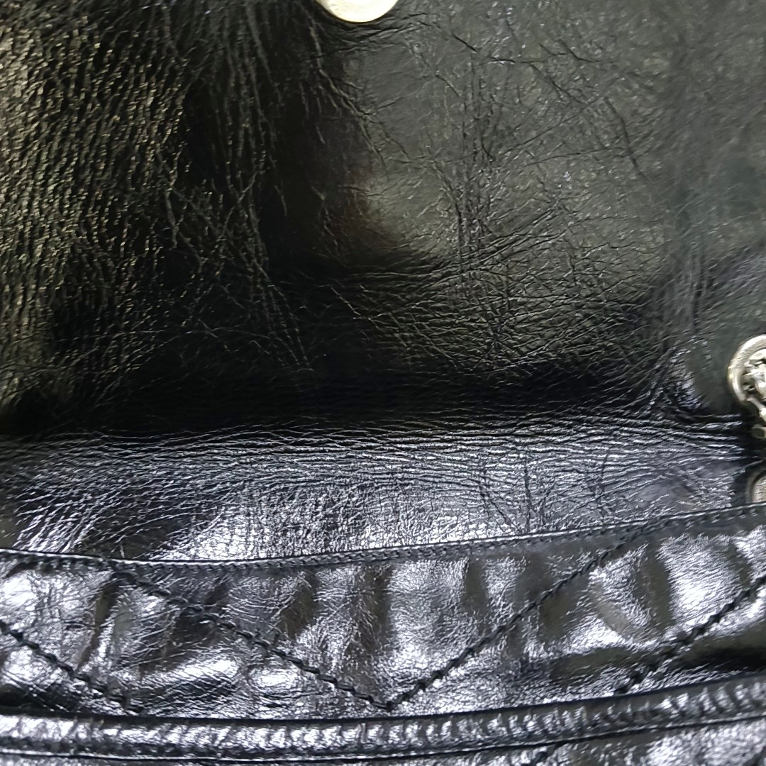 YSL NIKI Medium Black Leather Quilted V-Shape Shoulder Bag Black Ruthenium Hardware-(SKU)-964795296