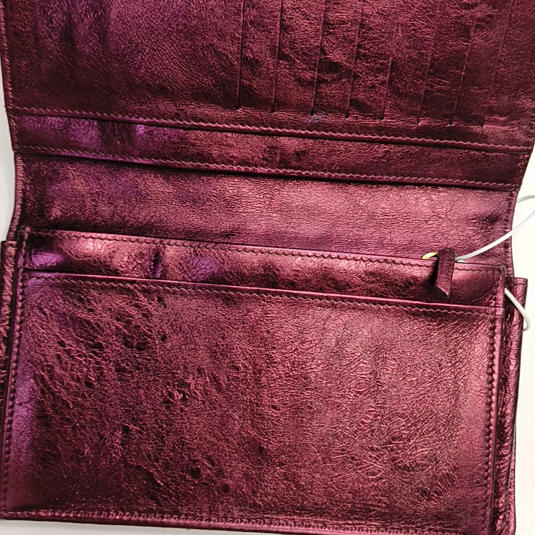 CHANEL 2.55 Plum Red Cowhide Diamond Quilted Wallet Golden hardware 12nan-(SKU)-958596895