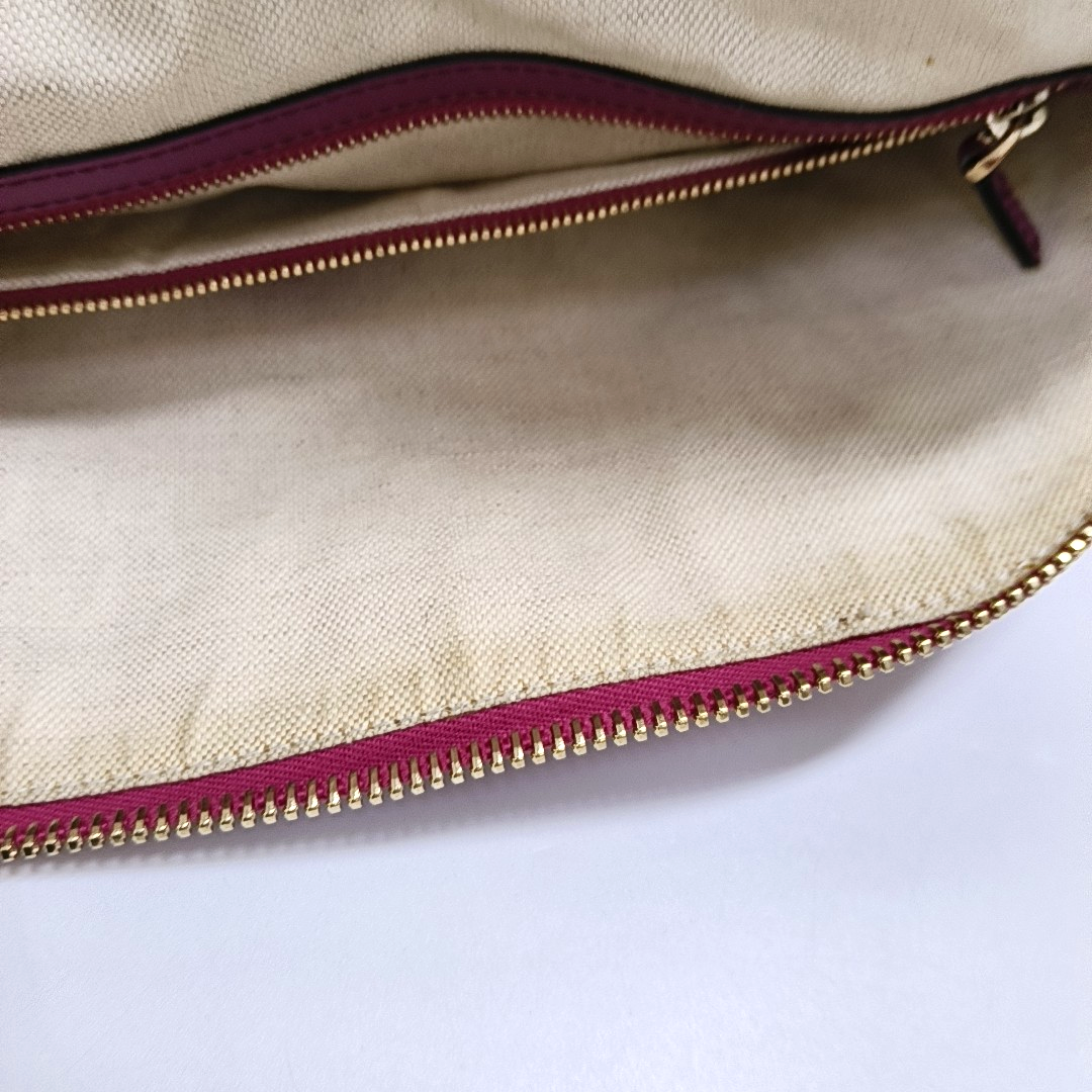 GUCCI Bree Purple leather old flower embossed single shoulder bag Golden hardware-(SKU)-959516501