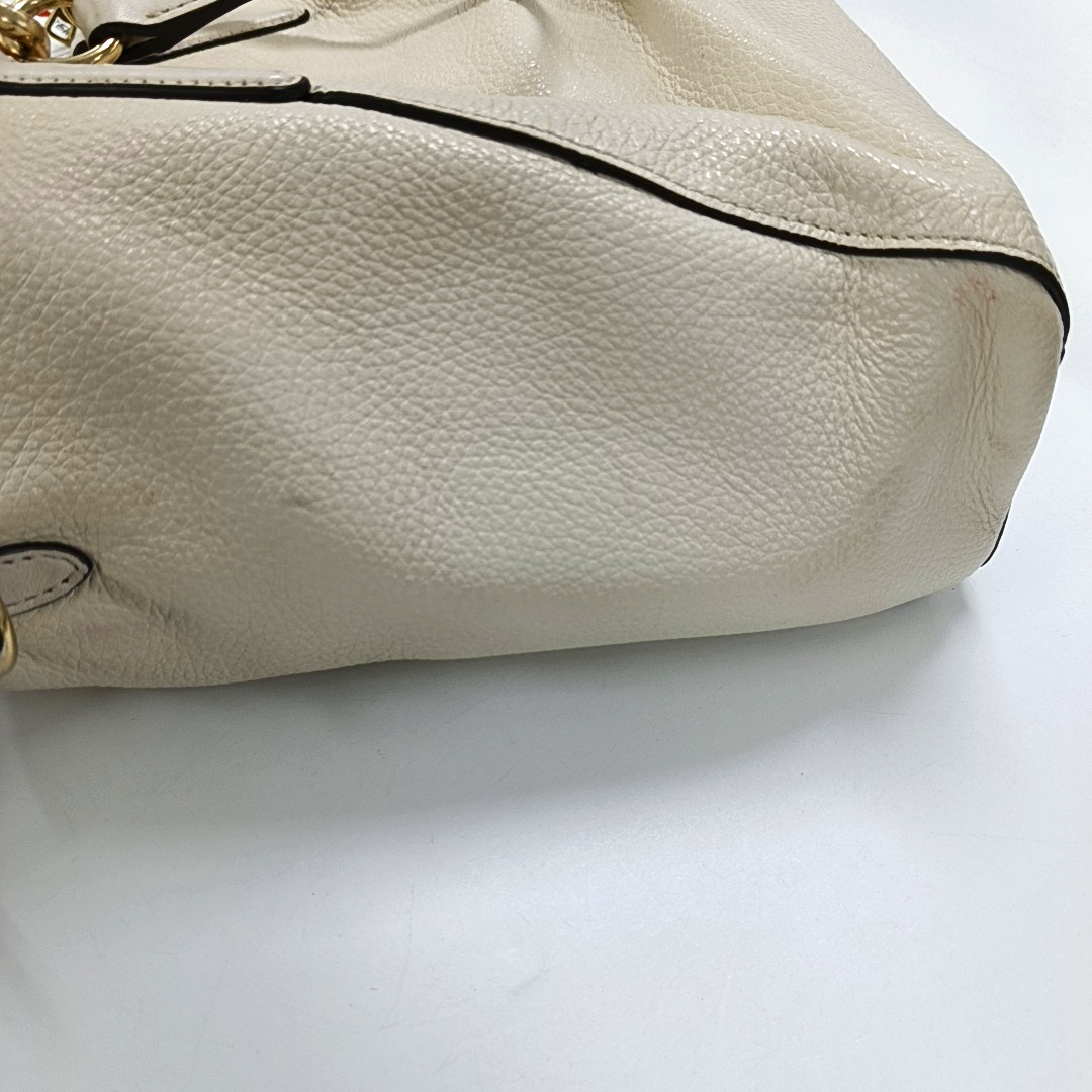 COACH KELSEY White Cowhide Single Shoulder Bag Crossbody Handbag Golden hardware Removable shoulder strap-(SKU)-14505078