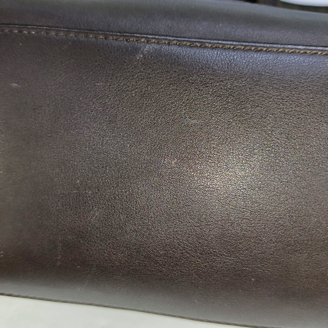 GUCCI Tote bag Dark Brown Cowhide Monogram Crumpled Single Shoulder Bag, Handbag Silver Hardware-(SKU)-929188415