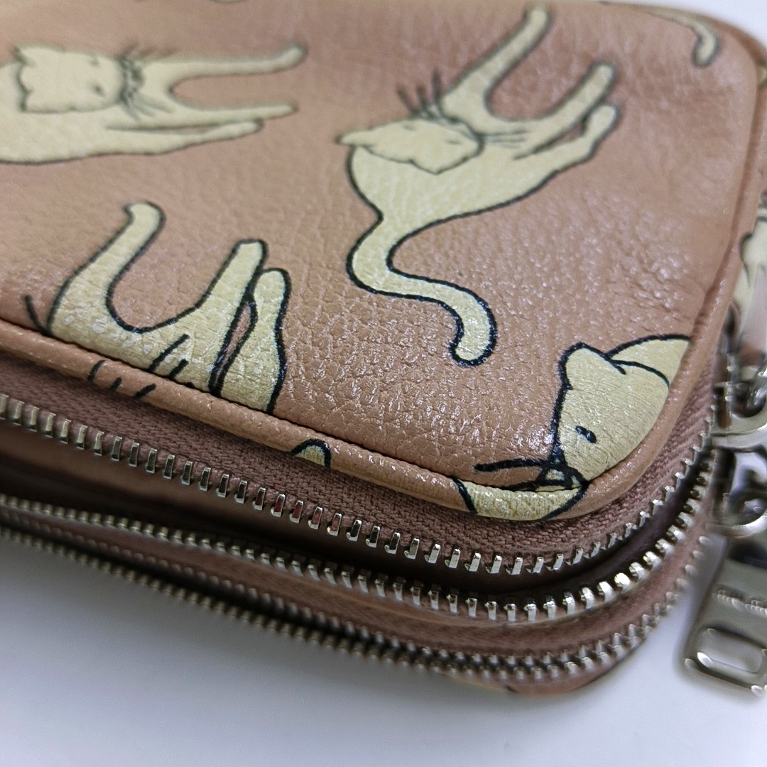 Miu Miu Brown cowhide printed crossbody bag Silver Hardware Removable shoulder strap-(SKU)-960070043