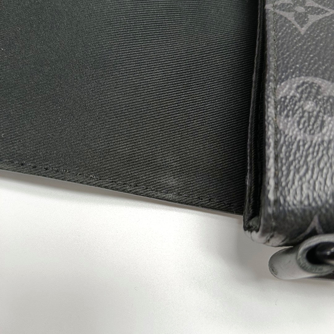 LOUIS VUITTON SAUMUR Black Coated Canvas Monogram Messenger Bag, Single Shoulder Bag, Crossbody Bag, Handbag, Black Hardware, Detachable Shoulder Strap, Accessories Included-(SKU)-971022749