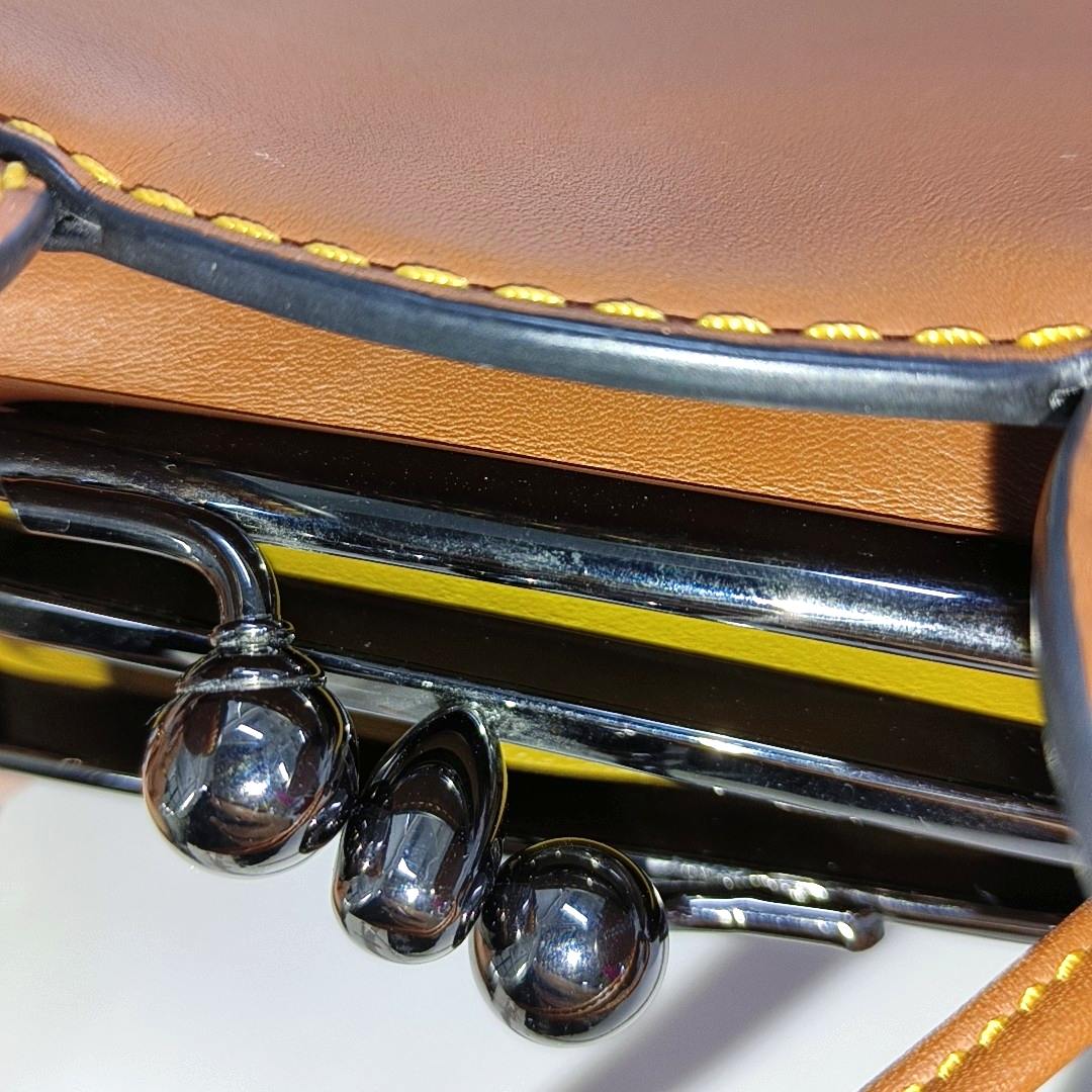 COACH Brown Cowhide Patchwork Single Shoulder Bag Crossbody Bag Handbag Black hardware Removable shoulder strap-(SKU)-929655468