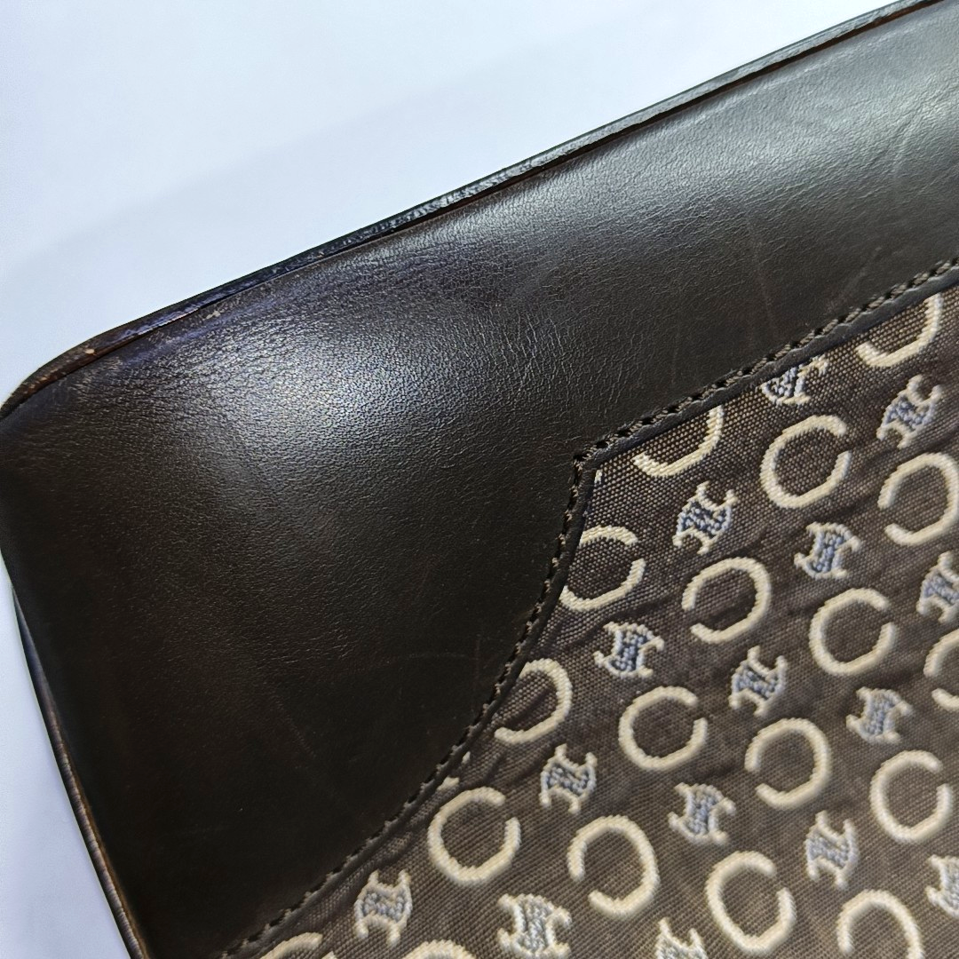 CELINE Tote bag Brown Canvas Shoulder Bag Golden hardware-(SKU)-951945136