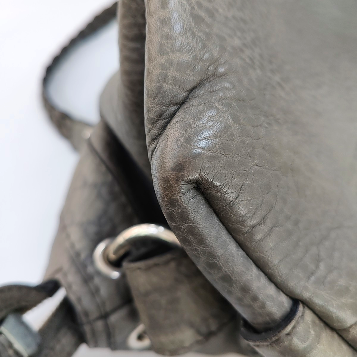 GUCCI Bamboo 1947 Medium size Elephant Gray Cowhide Monogram Woven Handbag, Single Shoulder Bag Silver Hardware-(SKU)-958140383