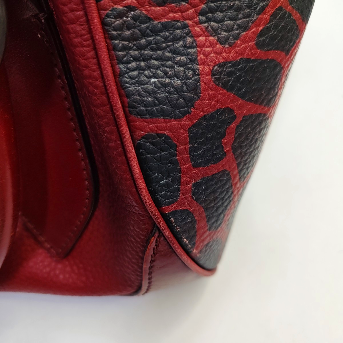 BURBERRY Red Leather Fringe Shoulder Bag Golden hardware-(SKU)-947960659
