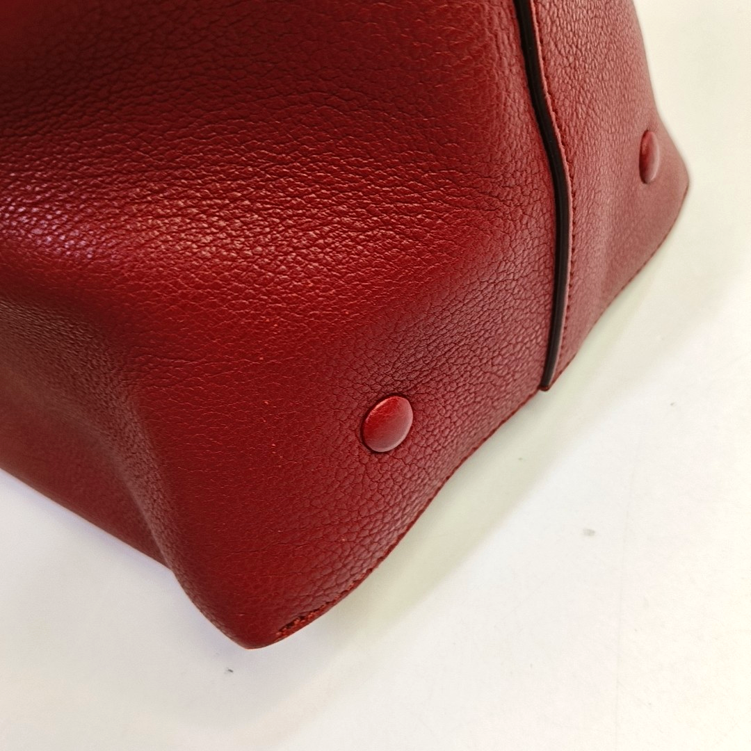 Chloé Baylee Red Cowhide Handbag Single Shoulder Bag Crossbody Bag Golden hardware-(SKU)-947725847