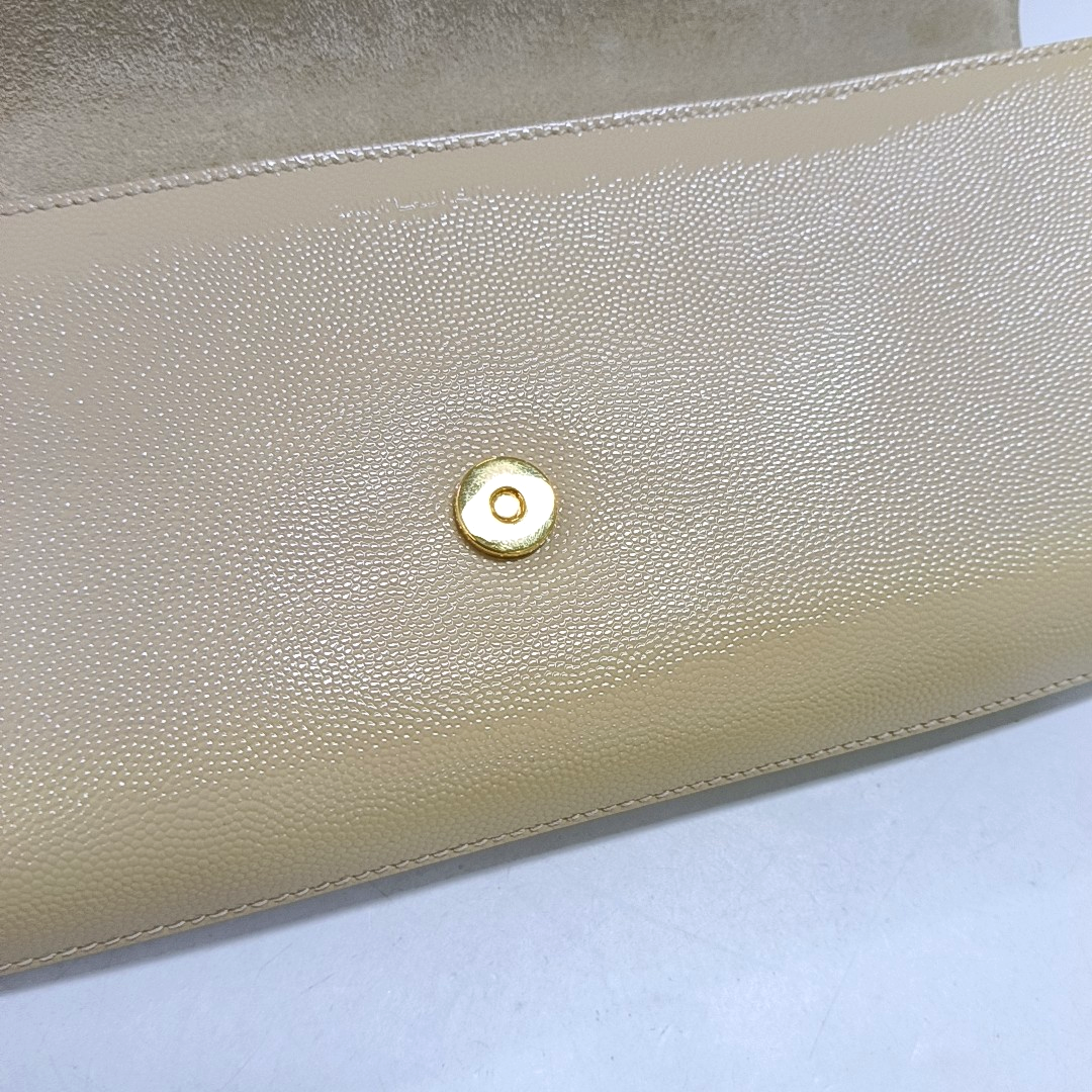 YSL Khaki Cowhide Handbag Golden hardware-(SKU)-948372708