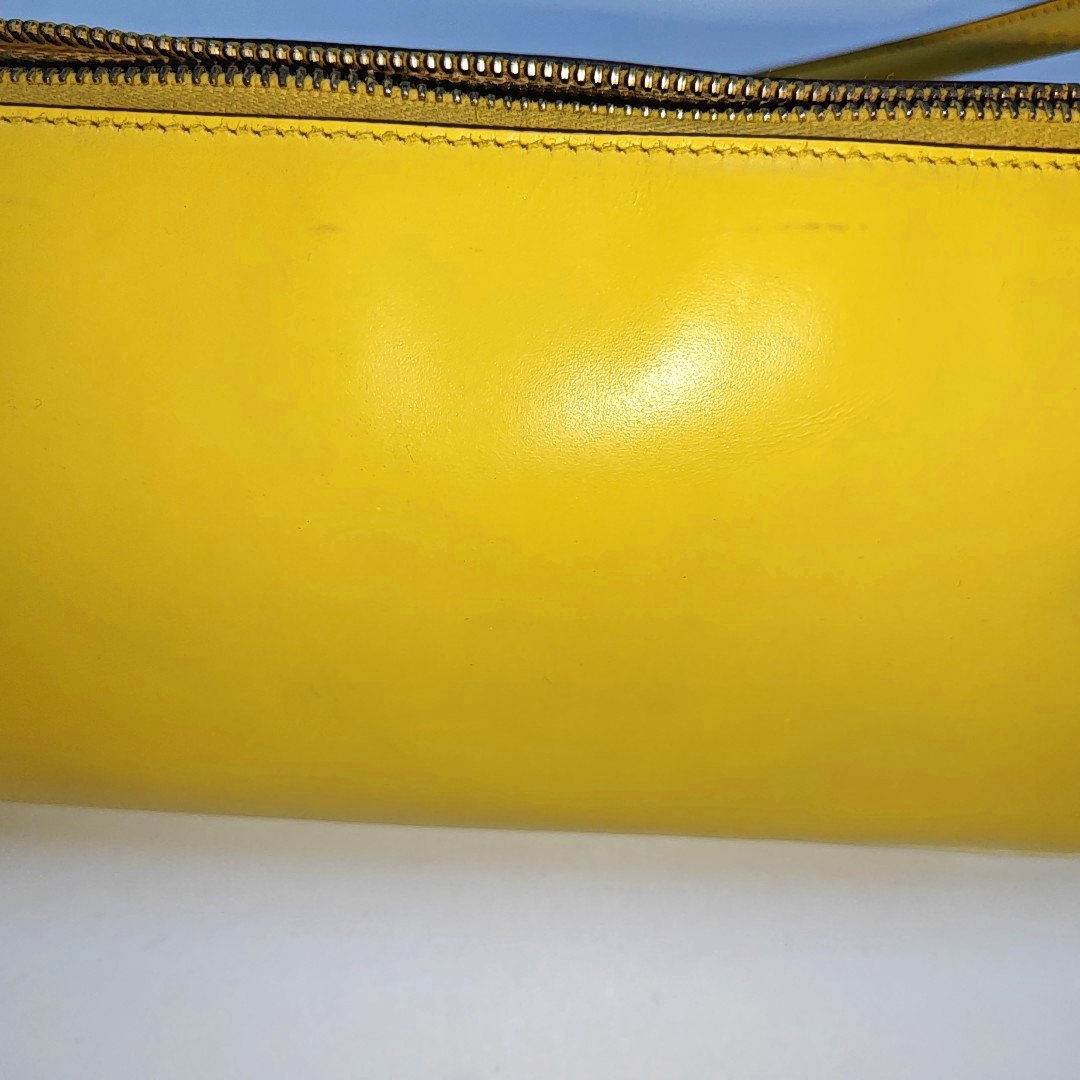 PRADA Tote bag Yellow Leather Shoulder Bag Tote Golden hardware-(SKU)-934886659