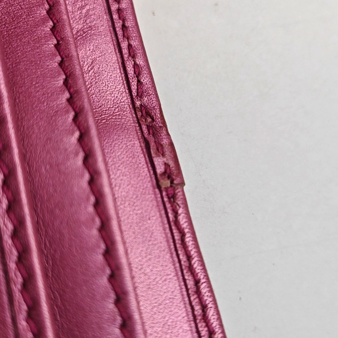 GUCCI Heart Bit Pink cowhide vintage embossed wallet Golden hardware-(SKU)-951257321