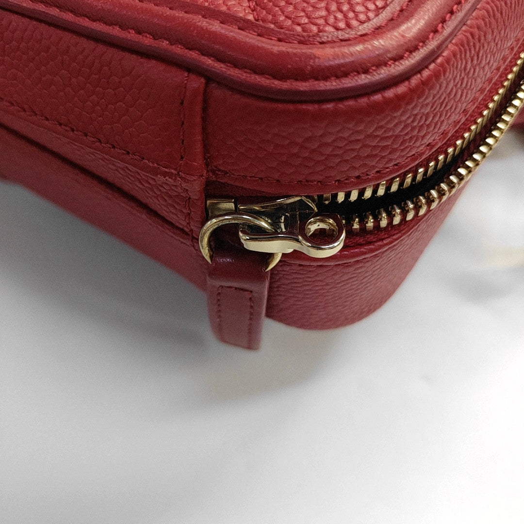CHANEL FILIGREE Small Red Calfskin Quilted Shoulder Bag Crossbody Bag with Gold Hardware-(SKU)-967530368