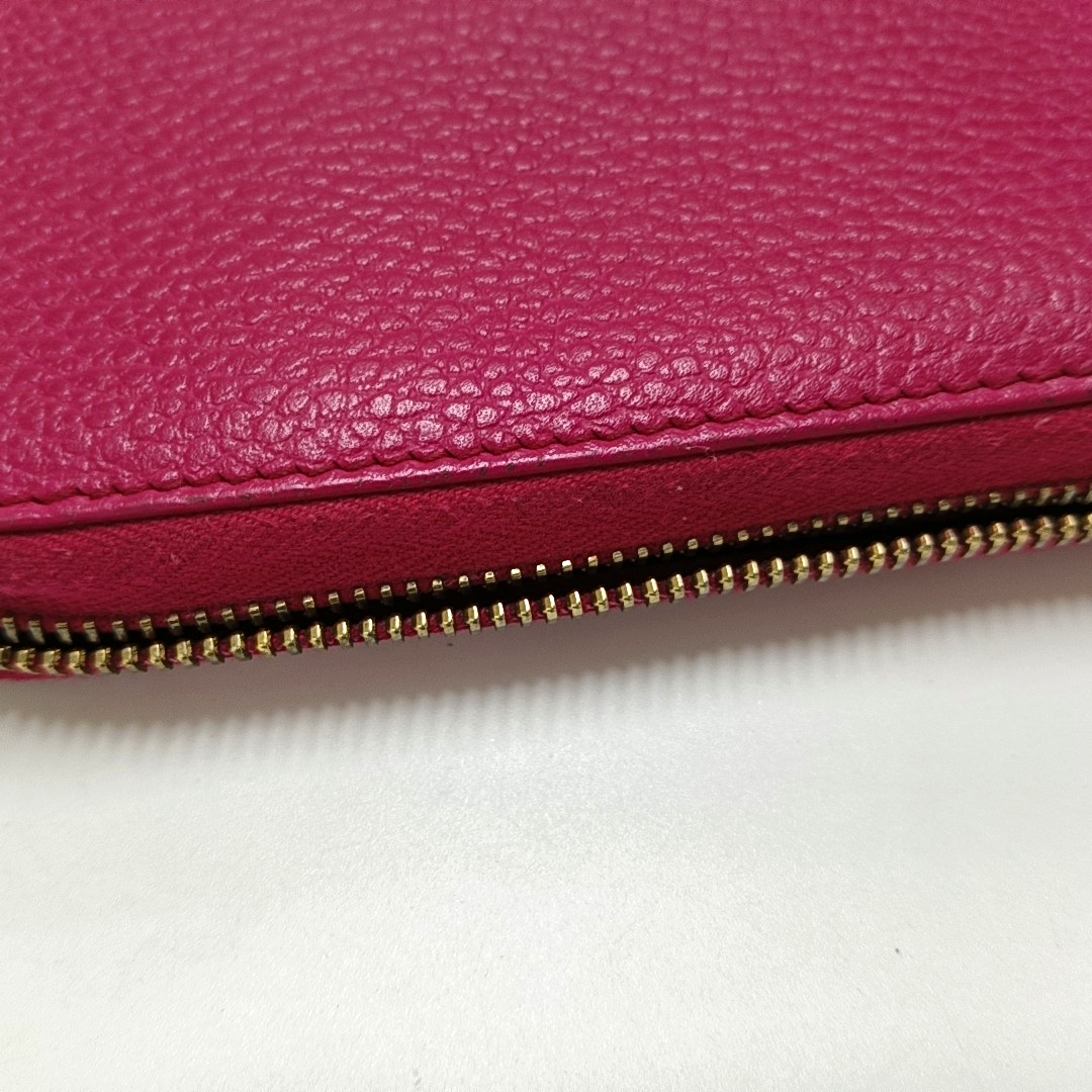 GUCCI Swing Fuchsia Leather Wallet Golden hardware-(SKU)-958800282