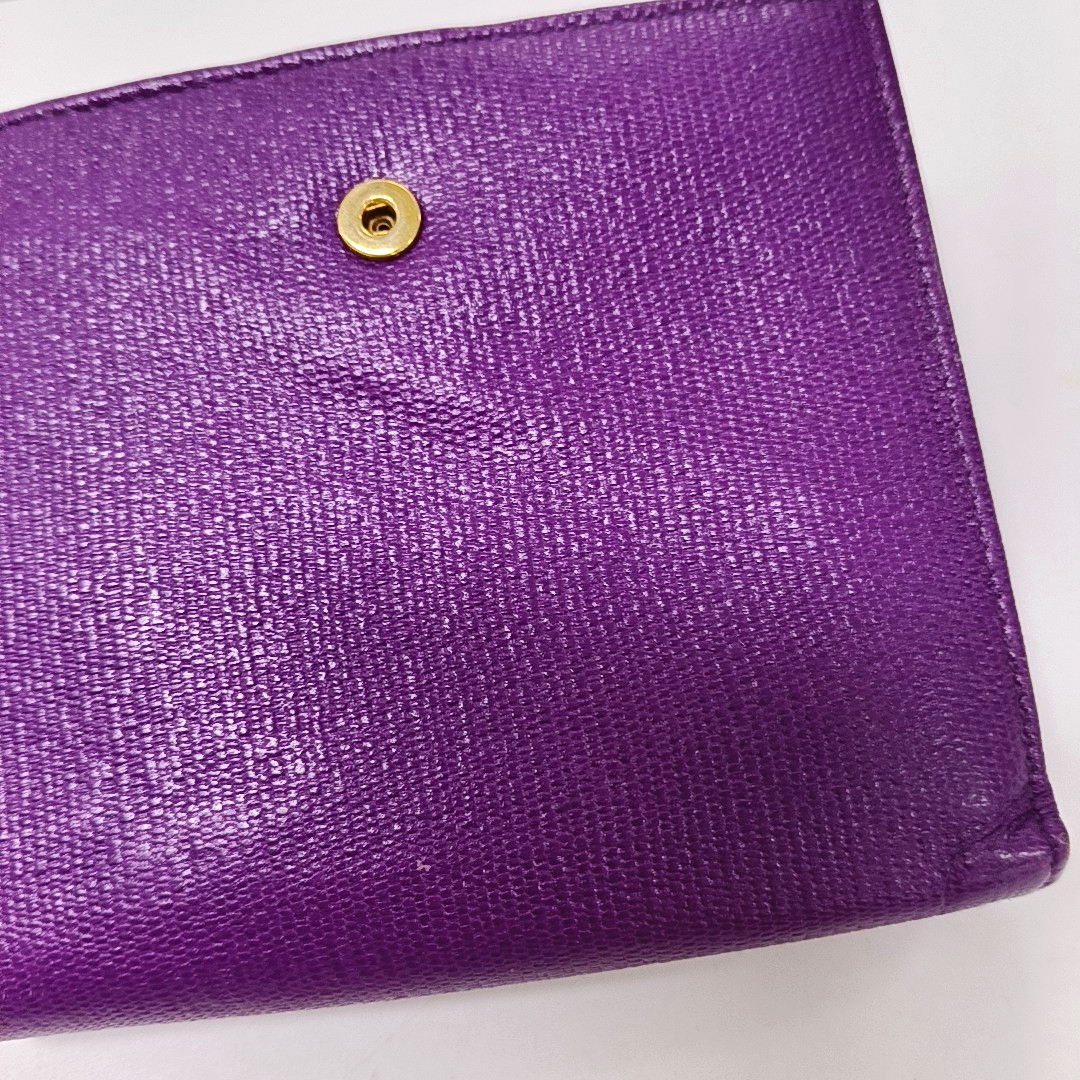 YSL CHYC Y LIGNE Super mini Purple Leather Embellished Clutch Golden hardware-(SKU)-929803684