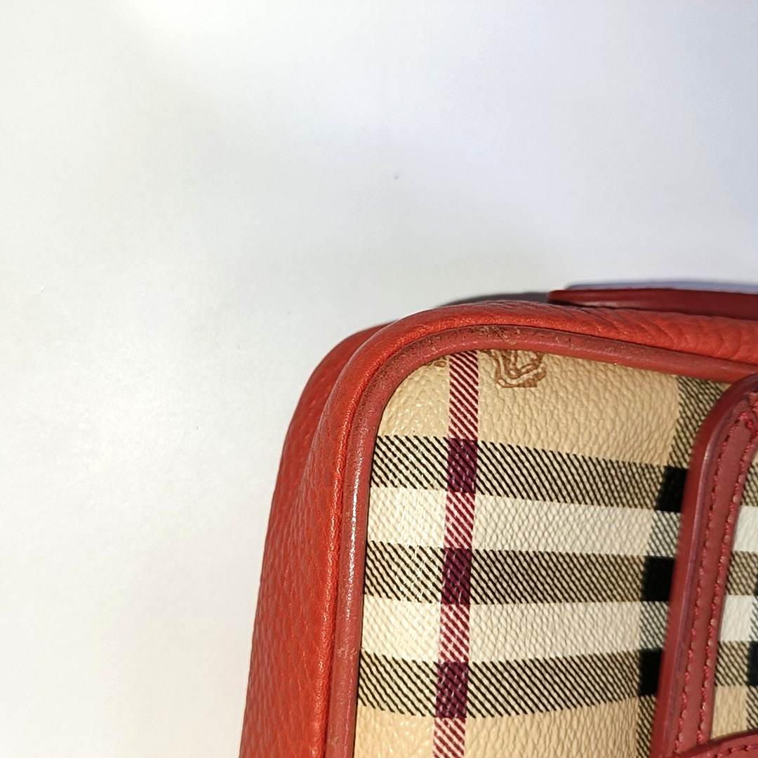 BURBERRY Maydown Khaki Coated Canvas Warhorse Plaid Crossbody Shoulder Bag Golden hardware-(SKU)-940909865