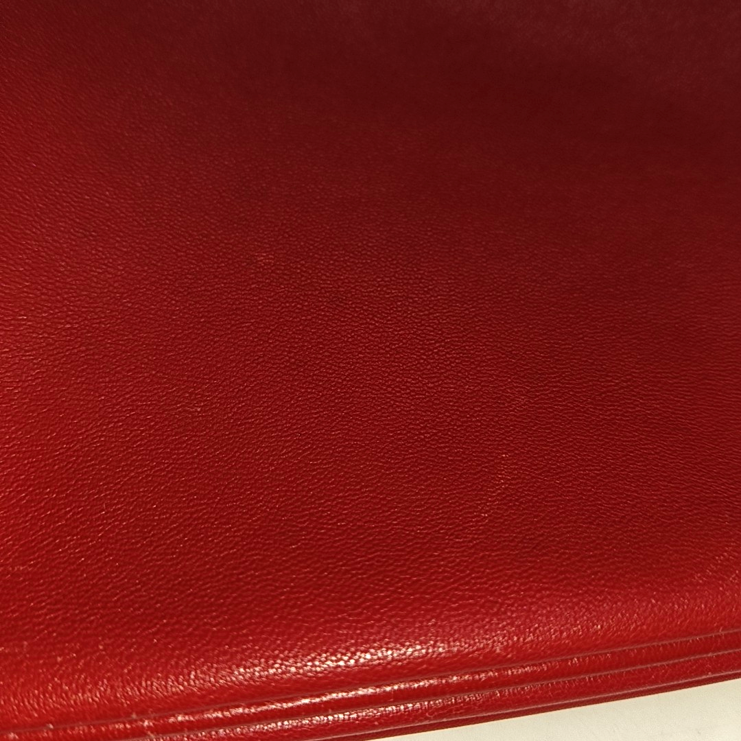 CELINE TRIO Small size Red Cowhide Crossbody Single Shoulder Bag Golden hardware Sub-bag-(SKU)-929979475