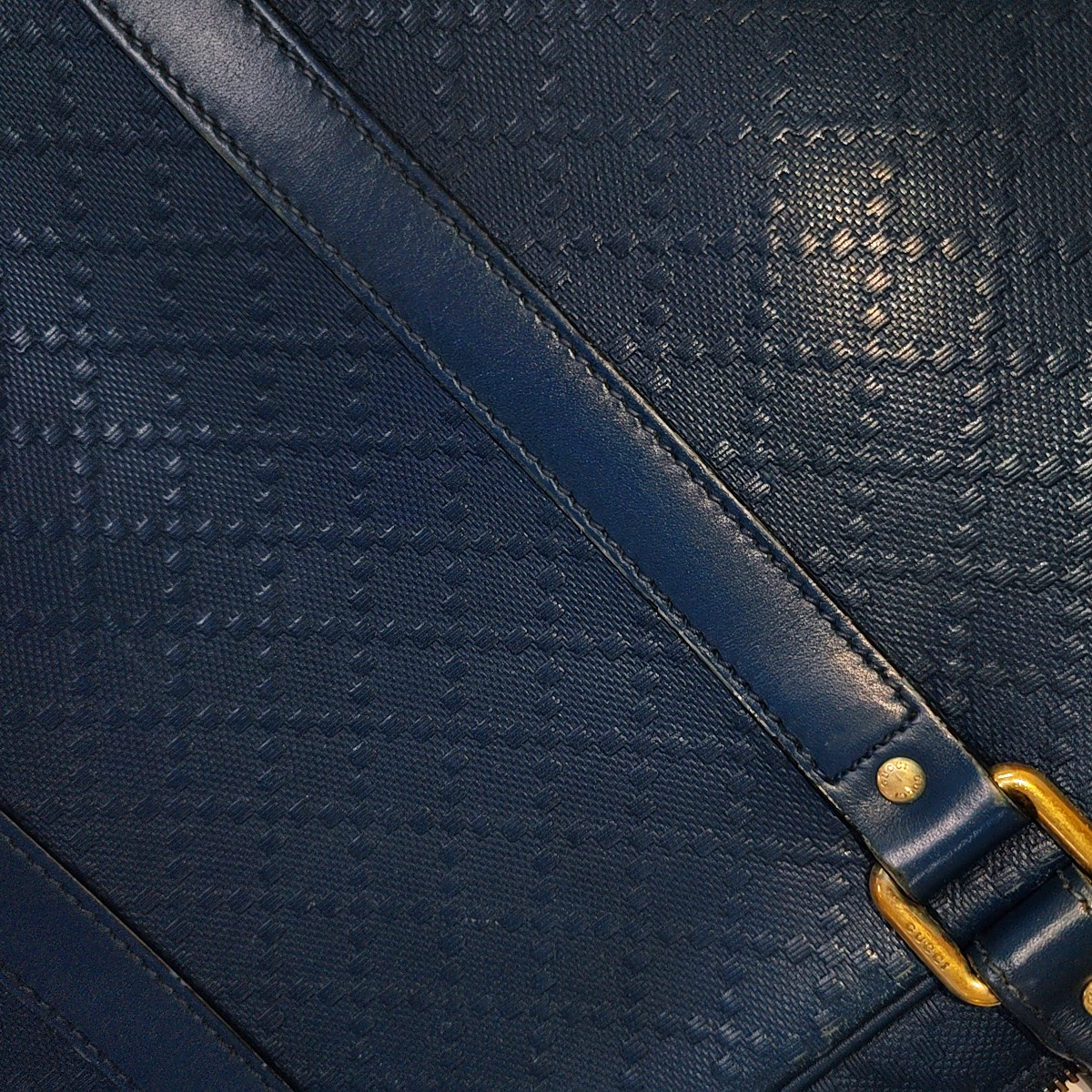 GUCCI Blue cowhide single shoulder bag Golden hardware Removable shoulder strap-(SKU)-941163649