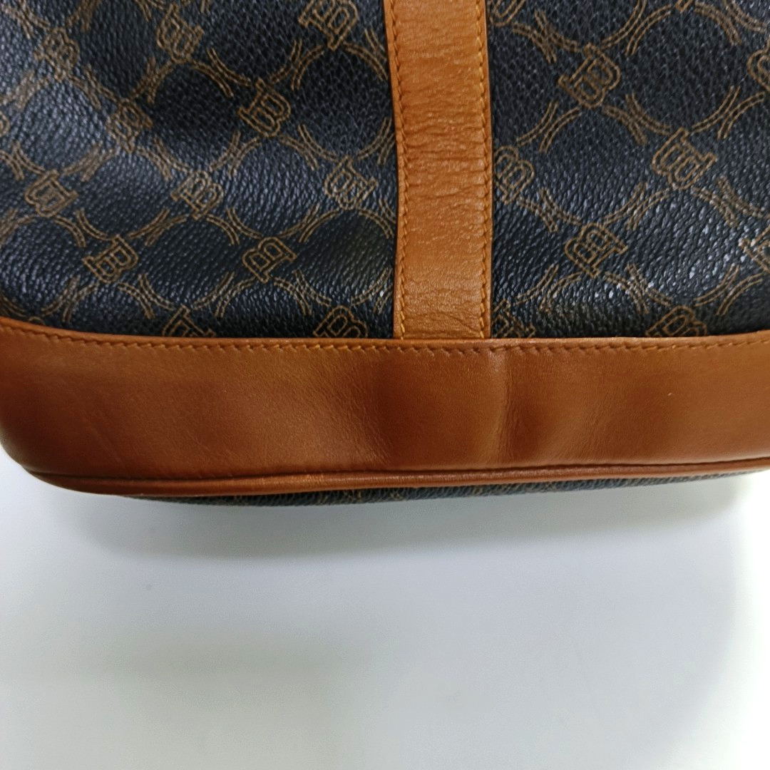 BALLY Bucket bag Black Coated Canvas Tote Bag Golden hardware-(SKU)-943650980