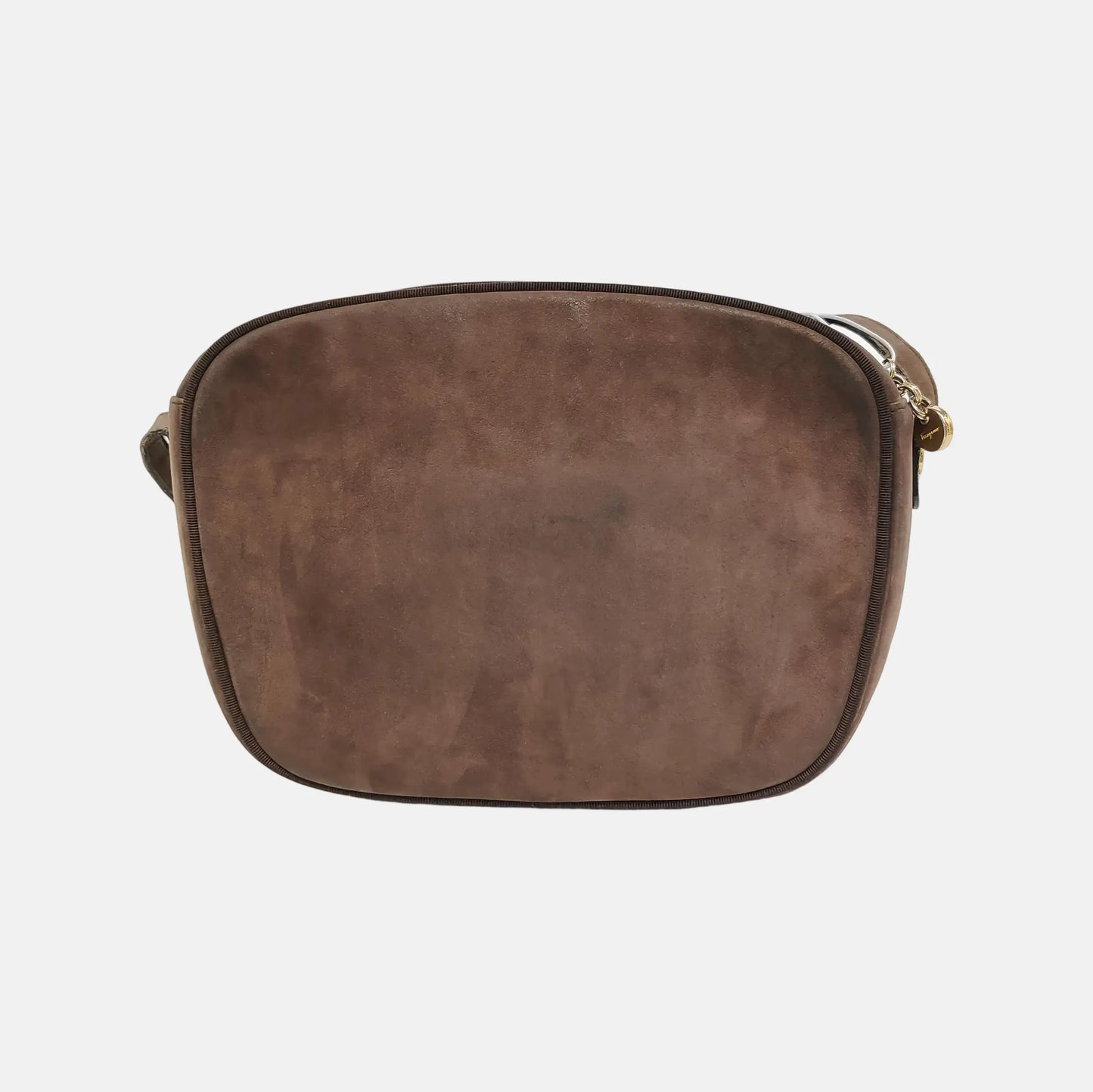 FERRAGAMO Vara Brown Leather Crossbody Single Shoulder Bag Golden hardware-(SKU)-944711429